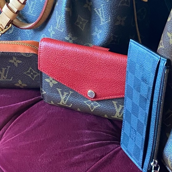 SOLD Authentic Louis Vuitton Cerise Monogram Canvas Pallas Compact Wallet Red - Picture 10 of 12